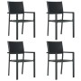 Juego de comedor para jardín 5 piezas negro de , Conjuntos de jardín - Ref: Foro24-3099276, Precio: 308,82 €, Descuento: %