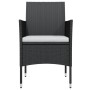 Juego de comedor de jardín 3 piezas con cojines negro de , Conjuntos de jardín - Ref: Foro24-3099281, Precio: 218,49 €, Descu...