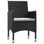 Juego de comedor de jardín 7 piezas con cojines negro de , Conjuntos de jardín - Ref: Foro24-3099344, Precio: 435,49 €, Descu...
