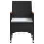 Juego de comedor de jardín 7 piezas con cojines negro de , Conjuntos de jardín - Ref: Foro24-3099344, Precio: 435,49 €, Descu...