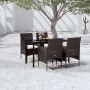 Juego de comedor de jardín 5 piezas con cojines negro de , Conjuntos de jardín - Ref: Foro24-3099283, Precio: 330,09 €, Descu...