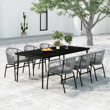 Juego de comedor de jardín 7 piezas ratán sintético gris de , Conjuntos de jardín - Ref: Foro24-3099255, Precio: 706,57 €, De...