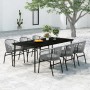 Juego de comedor de jardín 7 piezas ratán sintético gris de , Conjuntos de jardín - Ref: Foro24-3099255, Precio: 706,57 €, De...
