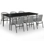 Juego de comedor de jardín 7 piezas ratán sintético gris de , Conjuntos de jardín - Ref: Foro24-3099255, Precio: 706,57 €, De...