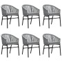 Juego de comedor de jardín 7 piezas ratán sintético gris de , Conjuntos de jardín - Ref: Foro24-3099255, Precio: 706,57 €, De...