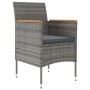 Juego de comedor de jardín 9 piezas gris y negro de , Conjuntos de jardín - Ref: Foro24-3099352, Precio: 779,35 €, Descuento: %