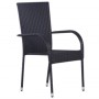 Juego de comedor de jardín 5 piezas negro de , Conjuntos de jardín - Ref: Foro24-3099378, Precio: 284,92 €, Descuento: %
