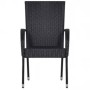 Juego de comedor de jardín 5 piezas negro de , Conjuntos de jardín - Ref: Foro24-3099378, Precio: 284,92 €, Descuento: %