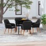 Juego de comedor de jardín 5 piezas con cojines negro de , Conjuntos de jardín - Ref: Foro24-3099518, Precio: 508,12 €, Descu...