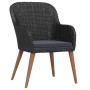 Juego de comedor de jardín 5 piezas con cojines negro de , Conjuntos de jardín - Ref: Foro24-3099518, Precio: 508,12 €, Descu...