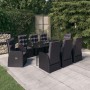 Juego de comedor de jardín 9 piezas con cojines negro de , Conjuntos de jardín - Ref: Foro24-3099496, Precio: 1,00 €, Descuen...