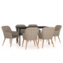 Juego de comedor para jardín 7 piezas con cojines marrón de , Conjuntos de jardín - Ref: Foro24-3099526, Precio: 856,26 €, De...