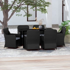 Juego de comedor de jardín 7 piezas con cojines negro de , Conjuntos de jardín - Ref: Foro24-3099532, Precio: 949,34 €, Descu...