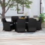 Juego de comedor de jardín 7 piezas con cojines negro de , Conjuntos de jardín - Ref: Foro24-3099532, Precio: 949,34 €, Descu...