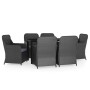 Juego de comedor de jardín 7 piezas con cojines negro de , Conjuntos de jardín - Ref: Foro24-3099532, Precio: 949,34 €, Descu...