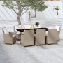 Juego de comedor de jardín 9 piezas marrón de , Conjuntos de jardín - Ref: Foro24-3099570, Precio: 1,00 €, Descuento: %