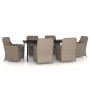 Juego de comedor para jardín 7 piezas con cojines marrón de , Conjuntos de jardín - Ref: Foro24-3099551, Precio: 1,00 €, Desc...