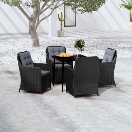 Juego de comedor para jardín 5 piezas negro de , Conjuntos de jardín - Ref: Foro24-3099572, Precio: 761,44 €, Descuento: %