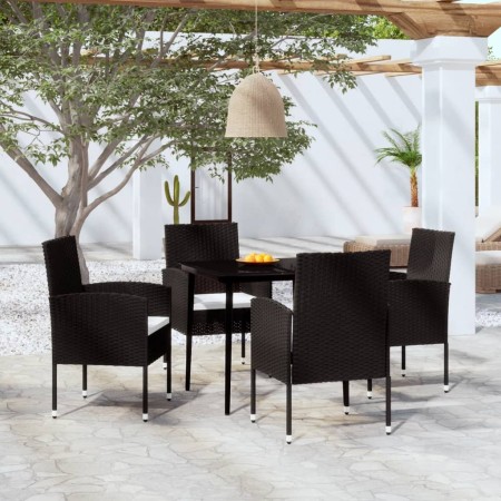 Juego de comedor para jardín 5 piezas negro de , Conjuntos de jardín - Ref: Foro24-3099620, Precio: 251,87 €, Descuento: %
