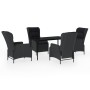 Juego de comedor de jardín 5 piezas gris oscuro de , Conjuntos de jardín - Ref: Foro24-3099657, Precio: 1,00 €, Descuento: %