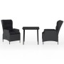 Juego de comedor de jardín 3 piezas gris oscuro de , Conjuntos de jardín - Ref: Foro24-3099655, Precio: 617,96 €, Descuento: %