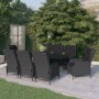 Juego de comedor de jardín 9 piezas gris oscuro de , Conjuntos de jardín - Ref: Foro24-3099660, Precio: 2,00 €, Descuento: %