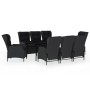Juego de comedor de jardín 9 piezas gris oscuro de , Conjuntos de jardín - Ref: Foro24-3099660, Precio: 2,00 €, Descuento: %