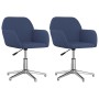 Sillas de comedor giratorias 2 unidades tela azul de , Sillas de comedor - Ref: Foro24-3103042, Precio: 155,03 €, Descuento: %