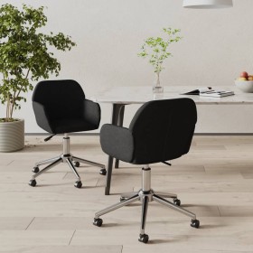 Sillas de comedor giratorias 2 unidades tela negro de , Sillas de comedor - Ref: Foro24-3103094, Precio: 165,27 €, Descuento: %