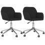 Sillas de comedor giratorias 2 unidades tela negro de , Sillas de comedor - Ref: Foro24-3103094, Precio: 165,27 €, Descuento: %