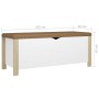 Caja de almacenamiento y cojín madera ingeniería blanco y roble en Baúles de almacenamiento | Comprar online en Foru.es