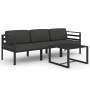 Set muebles de jardín 4 pzas y cojines aluminio gris antracita de , Conjuntos de jardín - Ref: Foro24-3107776, Precio: 544,17...