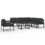 Set muebles de jardín 7 pzas y cojines aluminio gris antracita de , Conjuntos de jardín - Ref: Foro24-3107795, Precio: 991,28...