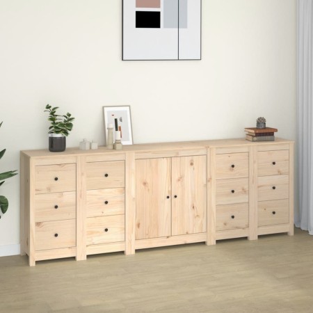 Aparador de madera maciza de pino 230x35x80 cm de , Aparadores - Ref: Foro24-3114084, Precio: 400,85 €, Descuento: %