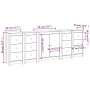 Aparador de madera maciza de pino 230x35x80 cm de , Aparadores - Ref: Foro24-3114084, Precio: 400,85 €, Descuento: %