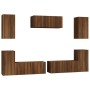 Set de muebles para TV 7 pzas madera contrachapada roble marrón de , Muebles TV - Ref: Foro24-3114309, Precio: 219,12 €, Desc...