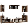 Set de muebles para TV 7 pzas madera contrachapada roble marrón de , Muebles TV - Ref: Foro24-3114309, Precio: 219,12 €, Desc...
