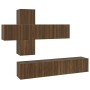Set de muebles para TV 7 pzas madera contrachapada roble marrón de , Muebles TV - Ref: Foro24-3114517, Precio: 207,53 €, Desc...