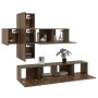 Set de muebles para TV 7 pzas madera contrachapada roble marrón de , Muebles TV - Ref: Foro24-3114517, Precio: 207,53 €, Desc...