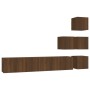 Mueble de pared para TV madera contrachapada roble marrón de , Muebles TV - Ref: Foro24-3114581, Precio: 161,04 €, Descuento: %
