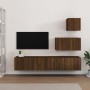 Set de muebles para TV 4 pzas madera contrachapada marrón roble de , Muebles TV - Ref: Foro24-3114645, Precio: 140,60 €, Desc...