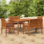 Set comedor de jardín 5 pzas y cojines madera maciza de acacia de , Conjuntos de jardín - Ref: Foro24-3120460, Precio: 766,73...
