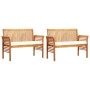 Set comedor de jardín 3 pzas y cojines madera maciza de acacia de , Conjuntos de jardín - Ref: Foro24-3120457, Precio: 518,51...