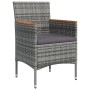 Juego de comedor de jardín 7 piezas con cojines gris y negro de , Conjuntos de jardín - Ref: Foro24-3156637, Precio: 471,28 €...