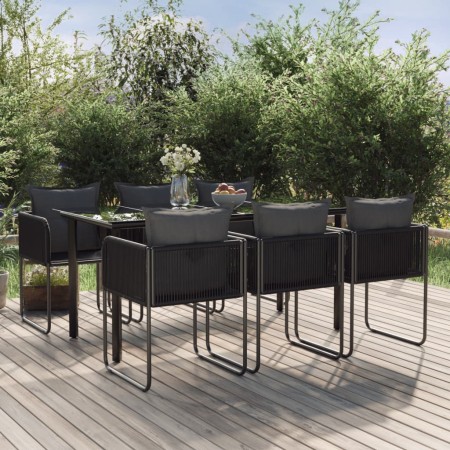 Juego de comedor para jardín 7 piezas negro de , Conjuntos de jardín - Ref: Foro24-3156497, Precio: 545,13 €, Descuento: %