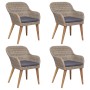 Juego de comedor de jardín 5 piezas con cojines marrón de , Conjuntos de jardín - Ref: Foro24-3156730, Precio: 623,30 €, Desc...