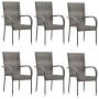 Juego de comedor de jardín 7 piezas ratán sintético gris de , Conjuntos de jardín - Ref: Foro24-3156677, Precio: 403,80 €, De...