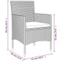 Juego de comedor de jardín 5 piezas con cojines negro de , Conjuntos de jardín - Ref: Foro24-3156600, Precio: 339,97 €, Descu...