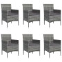 Juego de comedor de jardín 7 piezas con cojines gris y negro de , Conjuntos de jardín - Ref: Foro24-3156621, Precio: 473,57 €...