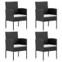 Set de muebles jardín 5 pzas con cojines ratán sintético negro de , Conjuntos de jardín - Ref: Foro24-3156766, Precio: 303,98...